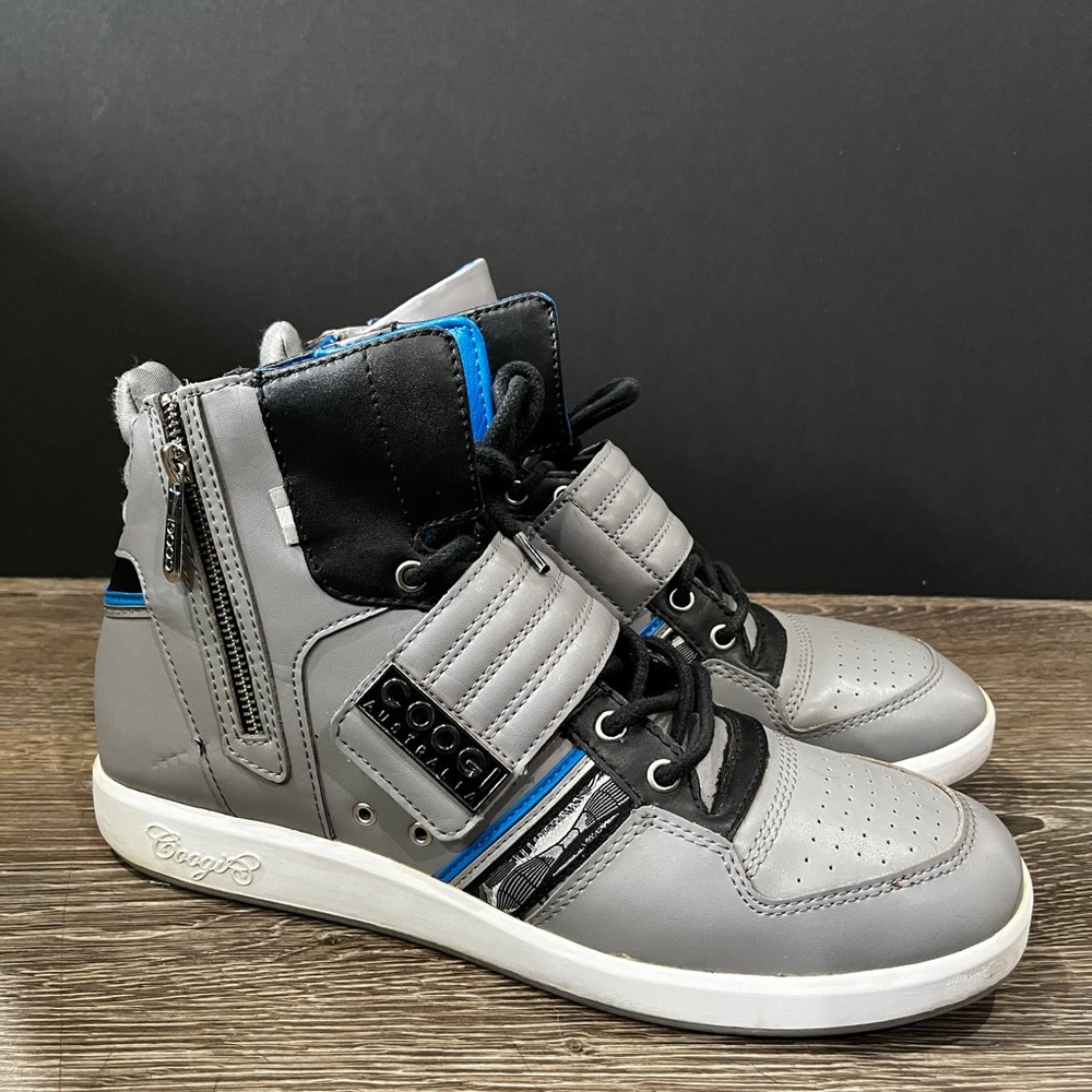 Retro COOGI lace up high top sneakers